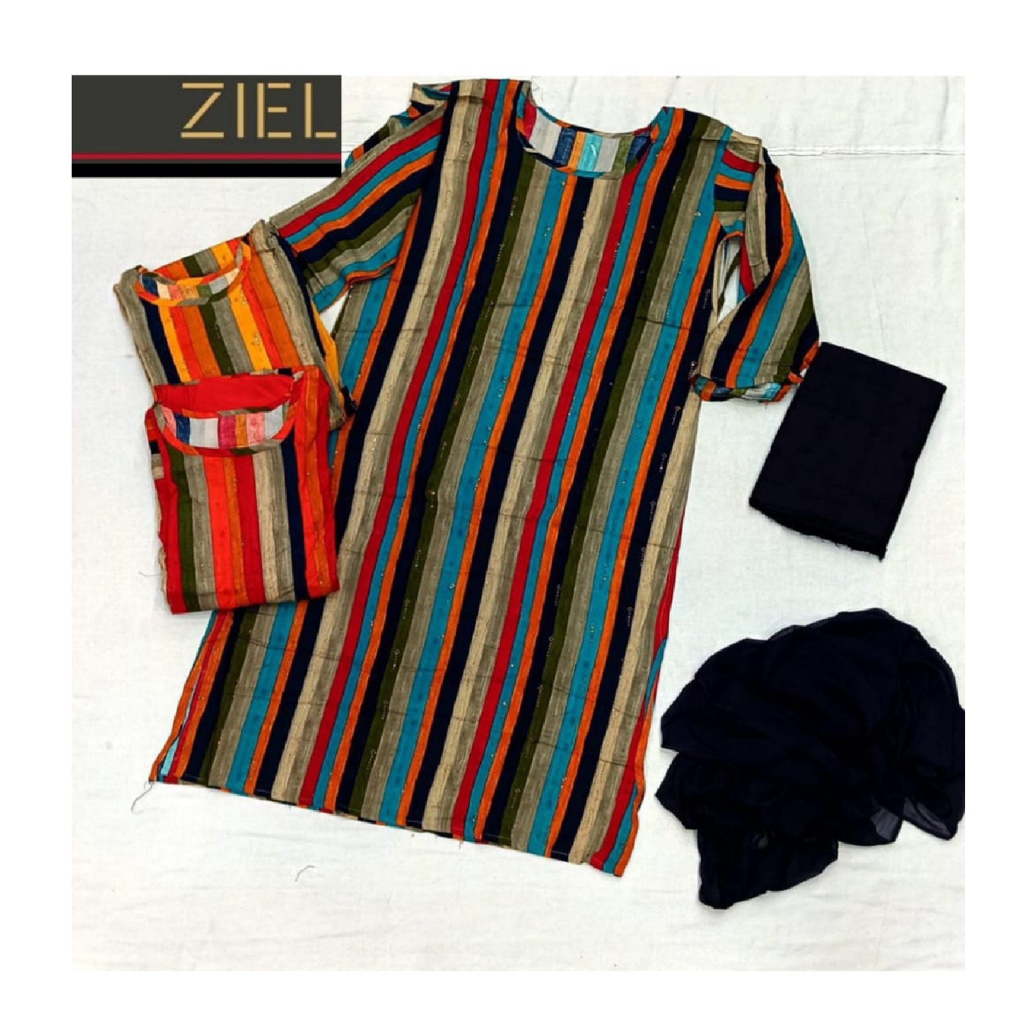 14 Unstitched Cotton Suits For Girls & Women Strip