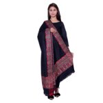 17 Women’s Acrylic Black Shwal Stole Wrap For Women Size L40 W80 i