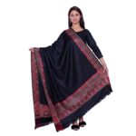17 Women’s Acrylic Black Shwal Stole Wrap For Women Size L40 W80 i