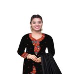 22 ZIEL Stunning Black Unstitched Suite For Girls & Women i