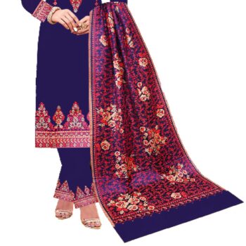 ZIEL Beautiful Blue Colour Unstitched Suite