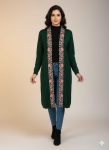 Ziel Women’s Cashmilon Embroidered Shrug – Free Size Winter Wear with Embroidered Border Trim